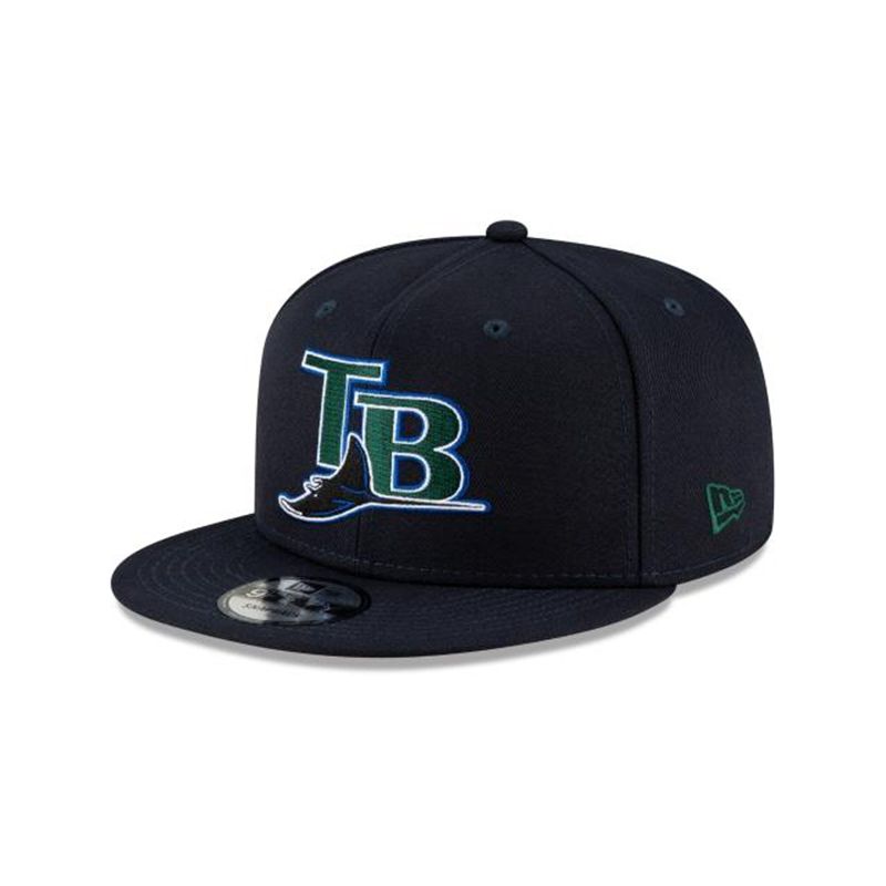 MLB Tampa Bay Rays Ligature 9Fifty Snapback (XLN8972) - Blue New Era Caps